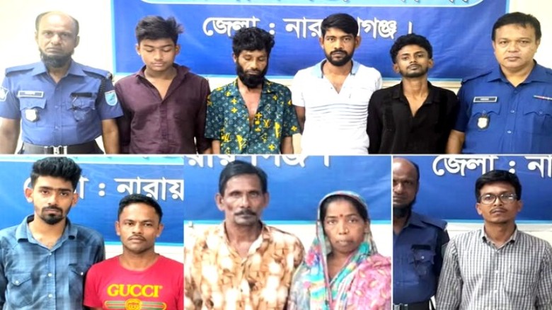 সিদ্ধিরগঞ্জে পুলিশের অভিযানে গ্রেপ্তার ৯, উদ্ধার ৮০ লিটার চোলাই মদ